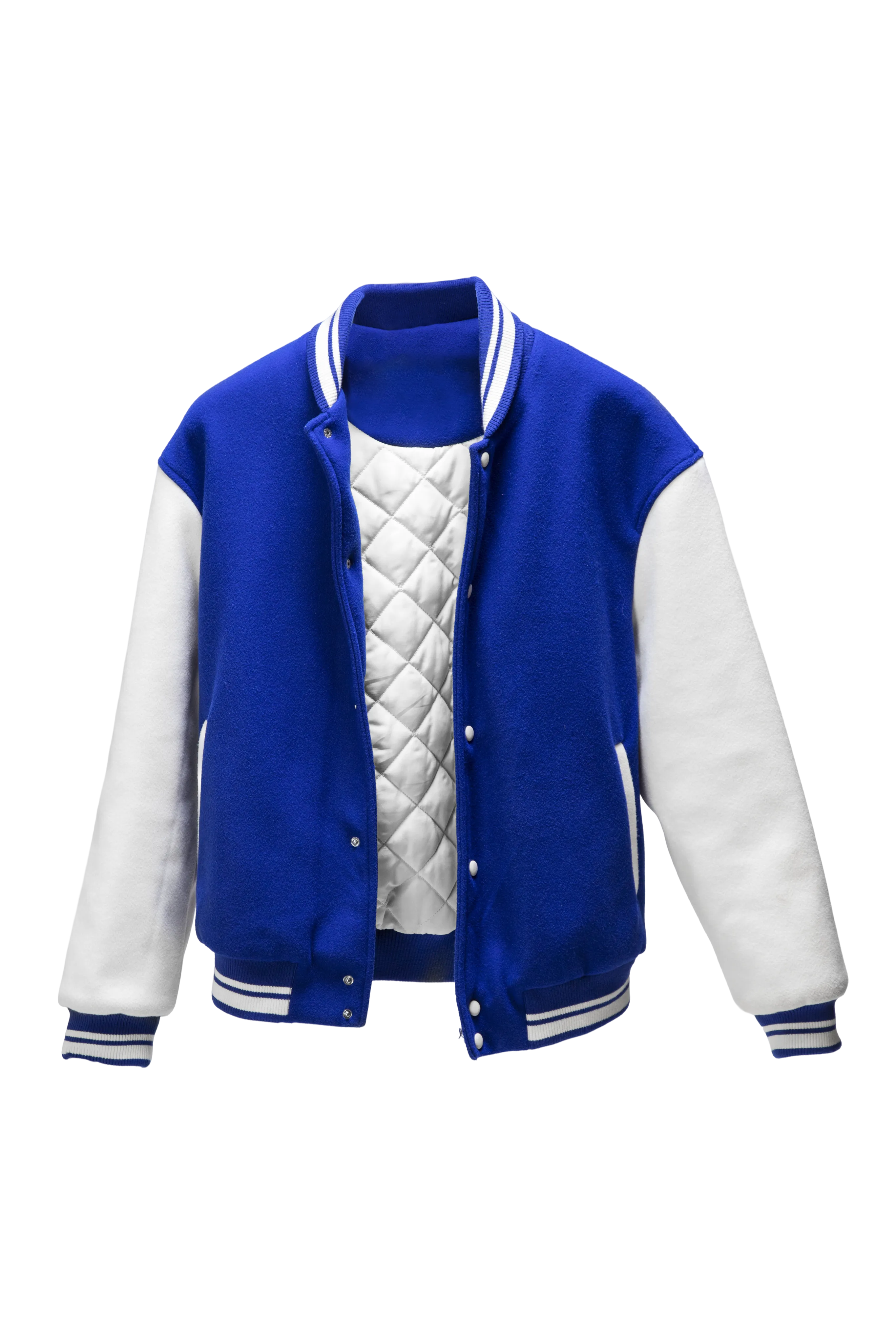 Blue varsity jacket